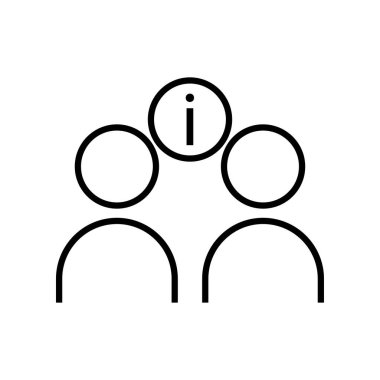 Kişi bilgi satırı simgesi. Şablon vektörü tasarla