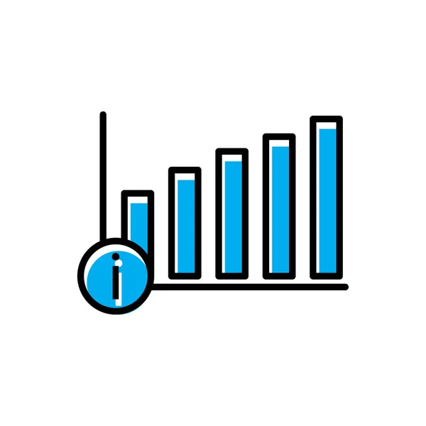 Información Comercial Icono Plano Diseño Plantilla Vector — Vector de stock