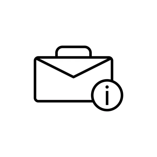 Bag Business Information Line Icon Designschablonen Vektor — Stockvektor