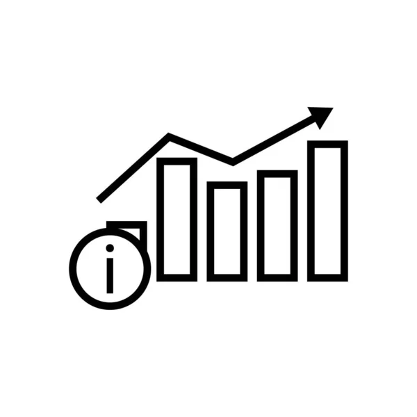 Business Information Line Icon Design Template Vector — Stock Vector