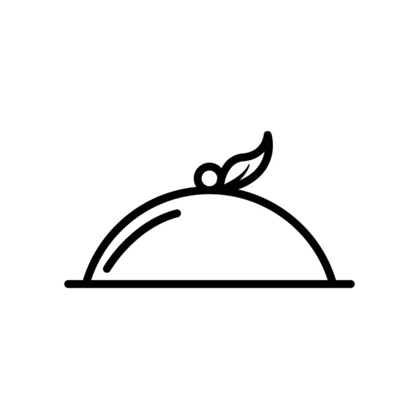 Vegetarisches Restaurant Linie Symbol Designschablonen Vektor — Stockvektor