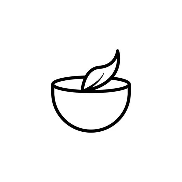 Ref Bowl Line Icon Вегетарианская Икона Вектор Шаблона Проекта — стоковый вектор