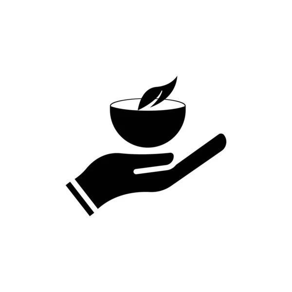 Вегетаріанська Ікона Ресторанів Дизайн Шаблонний Вектор — стоковий вектор