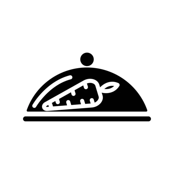 Vegetarian Restaurant Icon Design Template Vector — Stock Vector