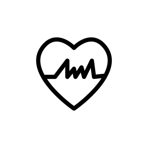Heart Medical Line Icon Design Template Vector — Stock Vector