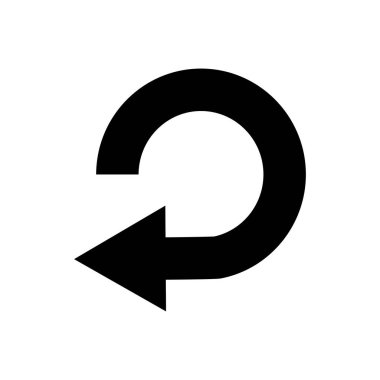 Eğri Ok Simgesi. Şablon vektörü tasarla