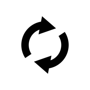 Dairesel ok dairesi ok simgesi döndürmesi yeniden başlatılıyor. Şablon vektörü tasarla