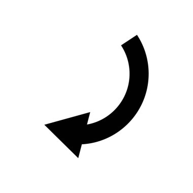 Ok, geri, sol ok simgesi. Şablon vektörü tasarla