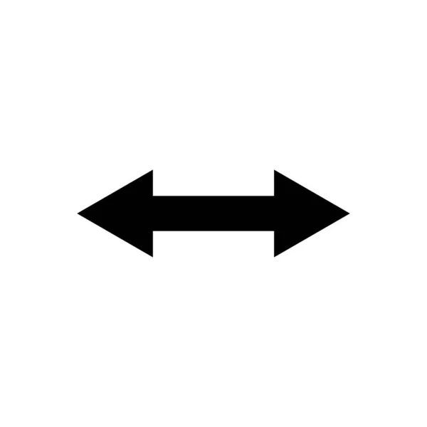 2方向の矢印の左アイコン デザインテンプレートベクトル — ストックベクタ