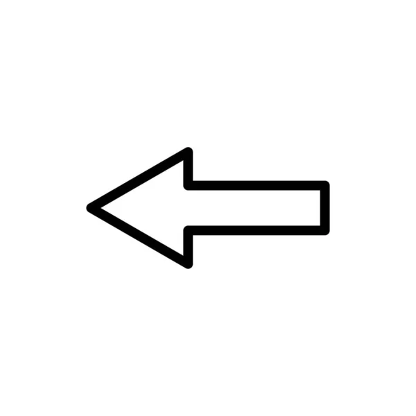 Left Arrow Line Icon Design Template Vector — Stock Vector