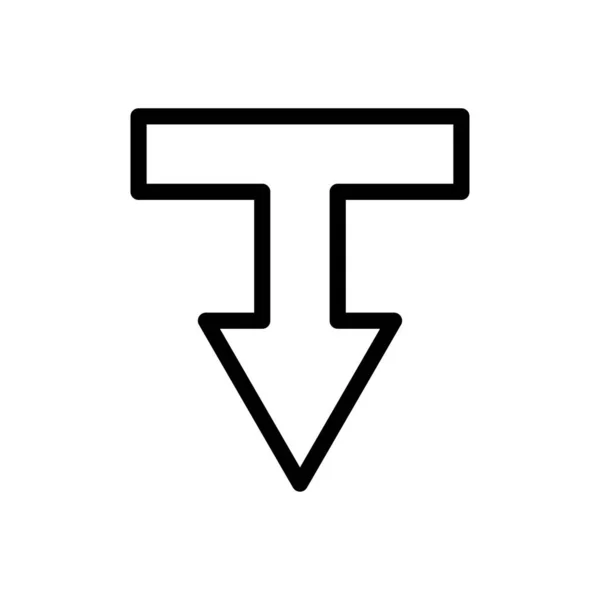 Kreuzung Pfeil Linie Symbol Designschablonen Vektor — Stockvektor