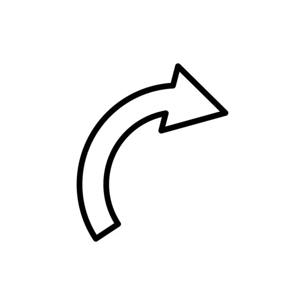 Icono Línea Flecha Continuar Flecha Derecha Diseño Plantilla Vector — Vector de stock
