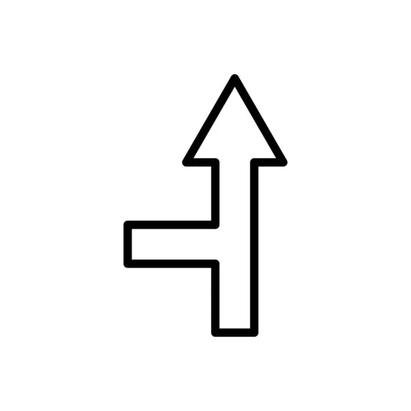 Icône Ligne Flèche Jonction Modèle Vectoriel Conception — Image vectorielle