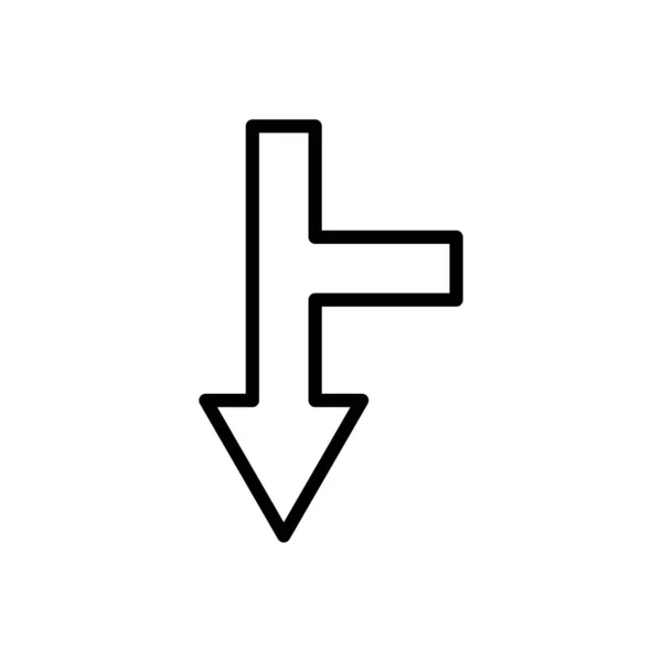 Kreuzung Pfeil Linie Symbol Designschablonen Vektor — Stockvektor