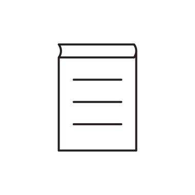 Kitap çizgisi ikonu, eğitim ikonu. Şablon vektörü tasarla