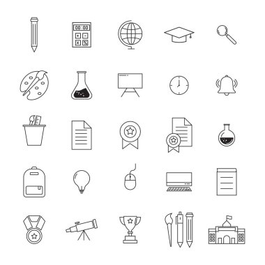 Eğitim çizgisi simgesi belirlendi. Şablon vektörü tasarla