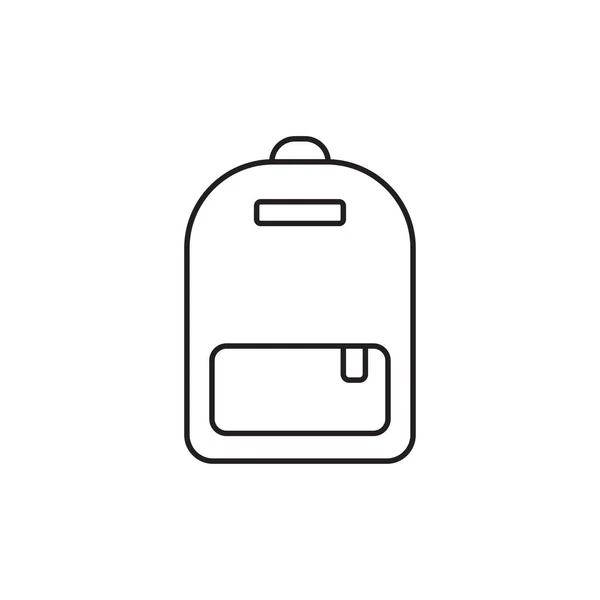 Icono Línea Bolsa Escuela Icono Para Educación Diseño Plantilla Vector — Vector de stock