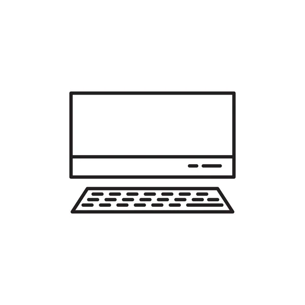 Піктограма Лінії Ноутбука Піктограма Технології Вектор Шаблону Дизайну — стоковий вектор