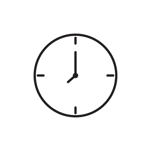 Icono Línea Reloj Icono Para Tiempo Diseño Plantilla Vector — Archivo Imágenes Vectoriales