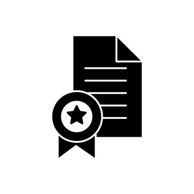 Madalya ve kontrol listesi ikonu, şampiyon liste ikonu. Şablon vektörü tasarla