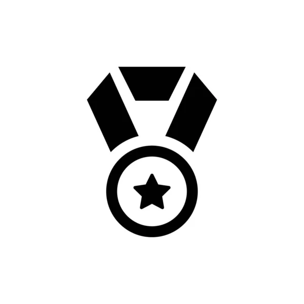 Значок Медали Значок Чемпиона Вектор Шаблона Проекта — стоковый вектор