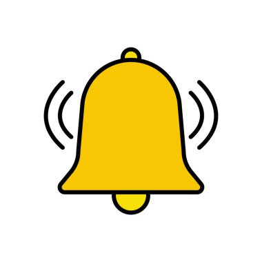 Bell yassı ikonu. Şablon vektörü tasarla