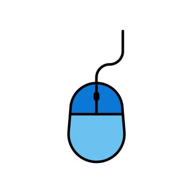 Fare yassı ikonu, teknoloji simgesi. Şablon vektörü tasarla