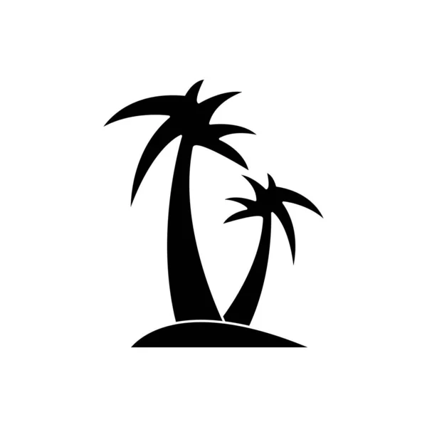 Palmiye Ağacı Ikonu Şablon Vektörü Tasarla — Stok Vektör