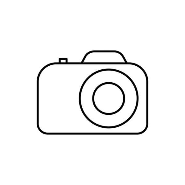Camera Line Icon Design Template Vector — Stock Vector