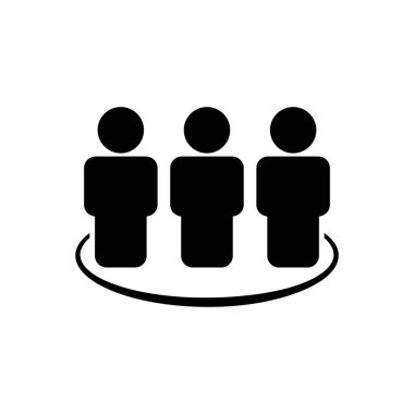 İş dünyası takım çalışması ikonu. İş ağı çalışma simgesi. Şablon vektörü tasarla