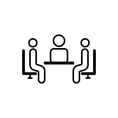 İş dünyası takım çizgisi ikonu. Yönetim sektörü ikonu. Şablon vektörü tasarla