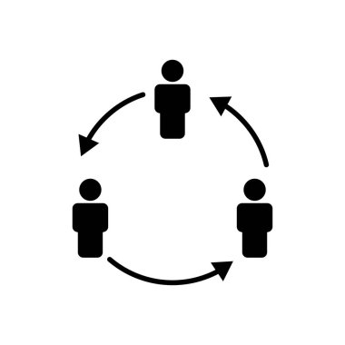İş dünyası ikonu. İş ağı çalışma simgesi. Şablon vektörü tasarla