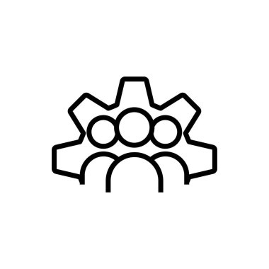 İş dünyası takım çizgisi ikonu. Yönetim sektörü ikonu. Şablon vektörü tasarla