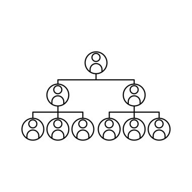 İş dünyası takım çizgisi ikonu. İş ağı çalışma simgesi. Şablon vektörü tasarla