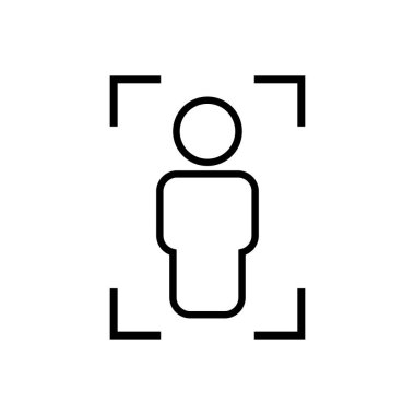 Vücut tarama çizgisi ikonu, röntgen. Şablon vektörü tasarla