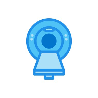 Manyetik rezonans görüntüleme (MRI) düz simge. Şablon vektörü tasarla