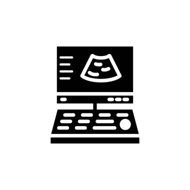 Ultrason tanısı tıbbi bir ikon. Şablon vektörü tasarla