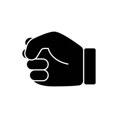 Sıkıştırılmış yumruk simgesi. Şablon vektörü tasarla