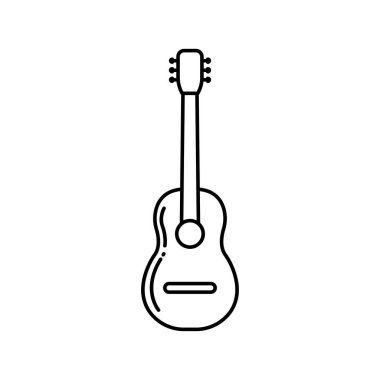 Akustik gitar hattı sembolü. Şablon vektörü tasarla