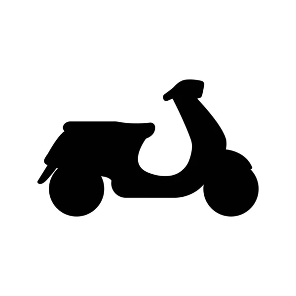 Icono Glifo Motocicleta Diseño Plantilla Vector — Vector de stock