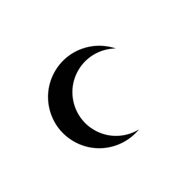 Crescent symbol. Design template vector clipart