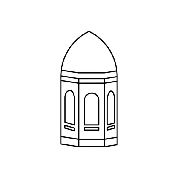 Liniensymbol Der Moschee Designschablonen Vektor — Stockvektor