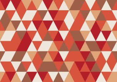 Kırmızı soyut üçgen arka plan, renkli mozaik desen
