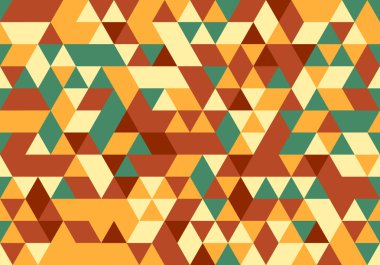 Retro soyut üçgen arka plan, renkli mozaik desen