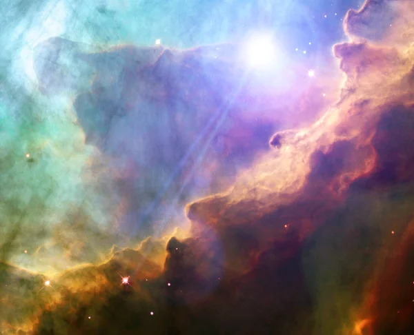 Galaxia y nebulosas. Gas espacial. Estrellas en el universo. El elemen —  Fotos de Stock