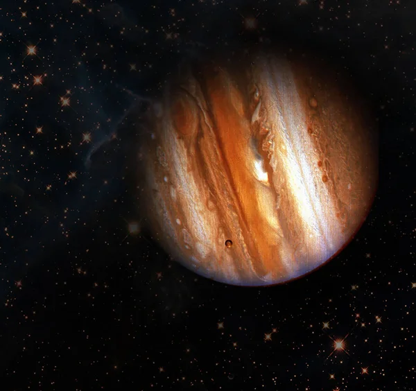 Júpiter y galaxia y estrellas. Hermosa textura. Elementos furnis — Foto de Stock