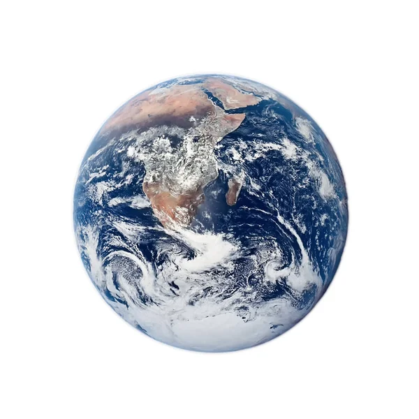 Η γη απομονώθηκε σε λευκό. Στοιχεία επιπλωμένα από τη NASA. — Φωτογραφία Αρχείου
