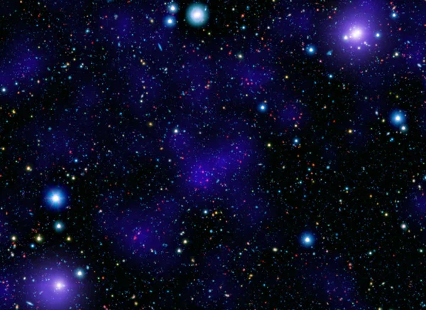 Blues-Universum und Stars. kosmischen Hintergrund oder Tapete. elemen — Stockfoto