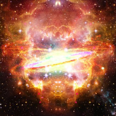 Galaksi ve yıldızlar. Nasa tarafından döşenmiş bu görüntünün unsurları.