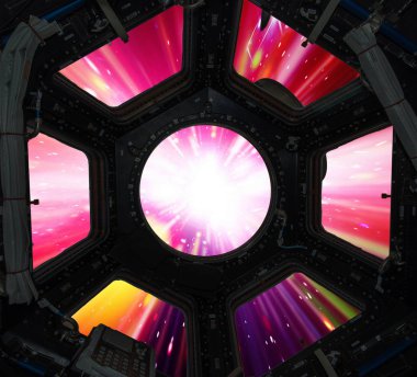 Starburst ile canlı renkli arka plan. Soyut radyal çizgiler